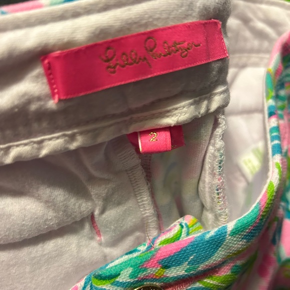 Lilly Pulitzer Buttercup Knit Shorts Pink Unicorn of the Sea 
Mermaid Size 2 - Picture 5 of 6